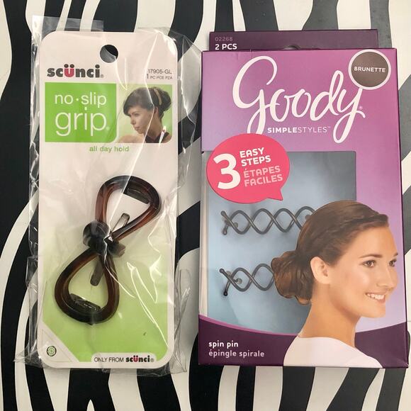 Scunci No-Slip Grip Clip and Goody Spin Pins - Picture 1 of 7